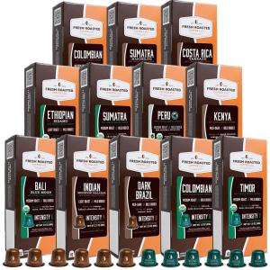 Fresh Roasted Coffee Espresso Pods for Nespresso OriginalLine, Indian Monsoon Malabar, 10 Aluminum Capsules(Single Origin Espresso Selection)