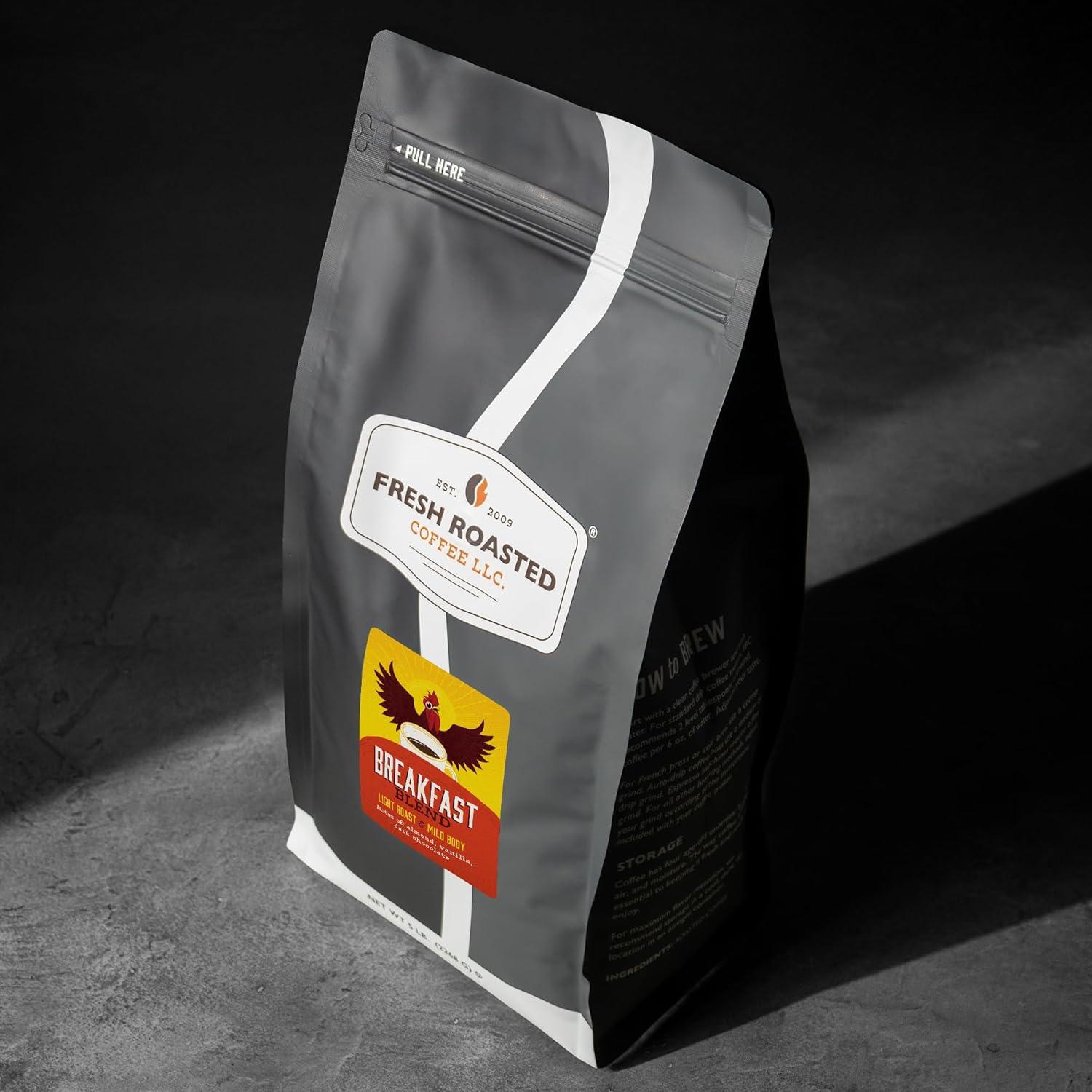 image:imageFresh Roasted Coffee Blackbeards Revenge 12 oz Medium Roast Kosher Whole BeanBreakfast Blend
