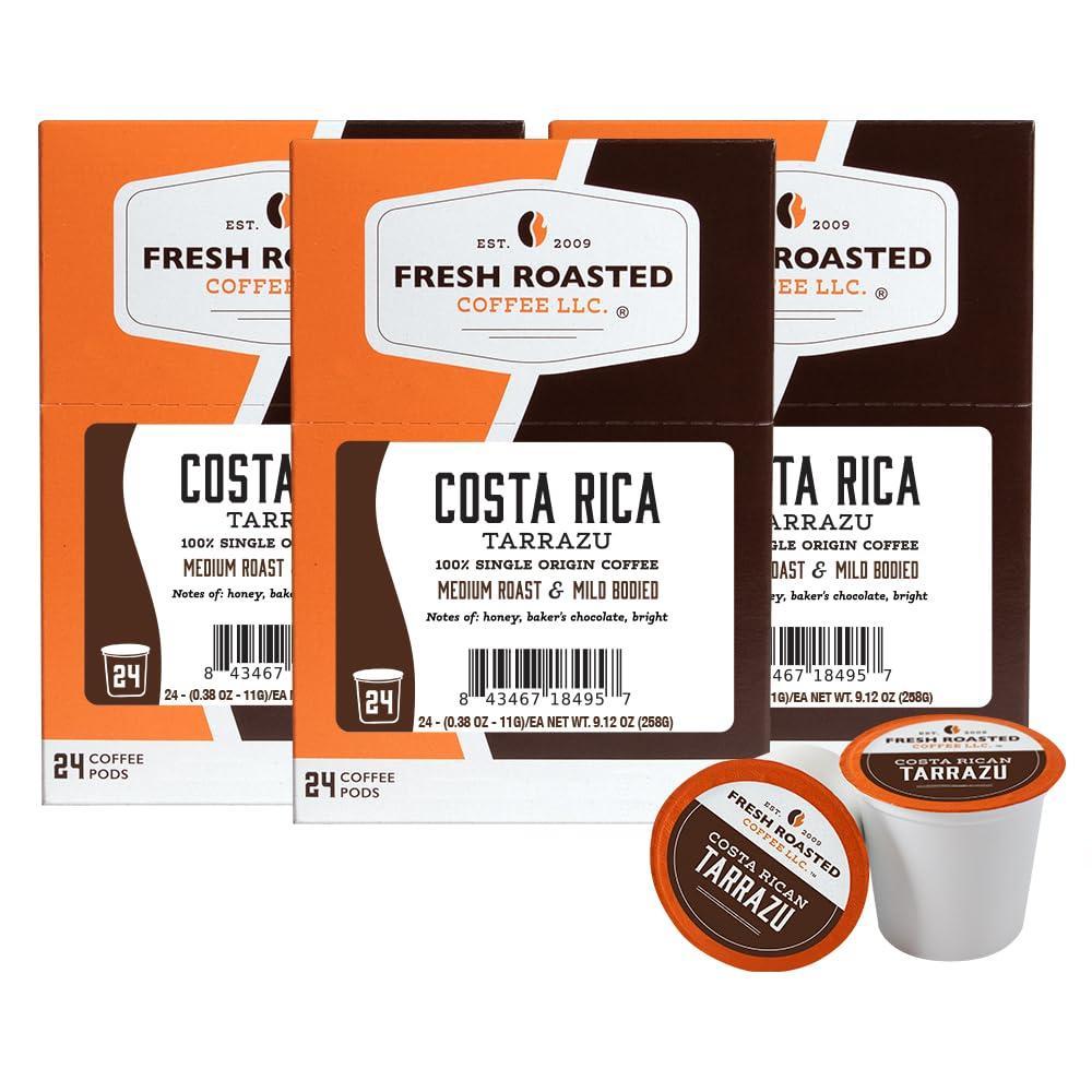 image:imageFresh Roasted Coffee Costa Rica Tarrazu Medium Roast 72 Pods for K Cup Brewers