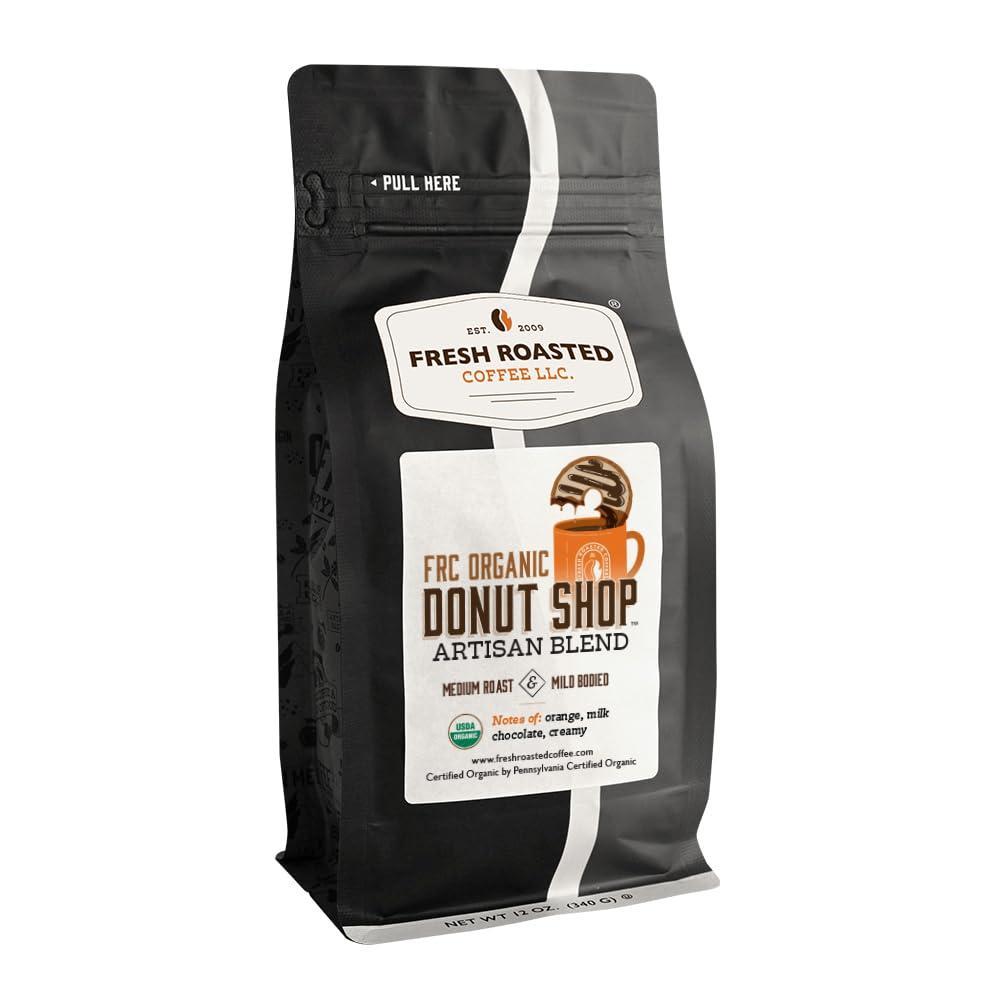 image:imageFresh Roasted Coffee Organic Drago Caf Blend  USDA Organic Kosher  Medium Roast 2 lb 32 oz GroundOrganic Donut Shop