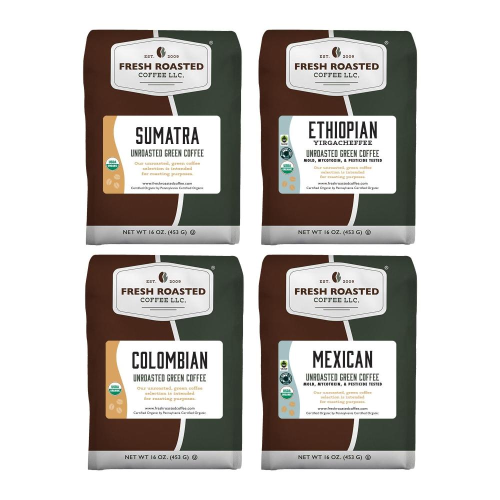 image:imageFresh Roasted Coffee Unroasted Adventurer Home Roasting Starter Kit KosherOrganic Explorer Starter Kit