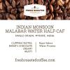 Fresh Roasted Coffee, Royal Water Half-Caf Indian Monsoon Malabar, Kosher, K-Cup Compatible, 72 Pods