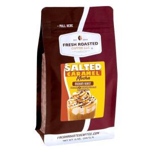 Fresh Roasted Coffee, Amaretto Flavored Coffee, 12 oz, Medium Roast, Kosher, Ground(Salted Caramel Mocha)