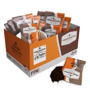 Fresh Roasted Coffee, FRC Medium Roast Blend, Kosher, Pre-Ground Fractional Packs, 2.25 Ounce, 96 Count(Italian Roast)