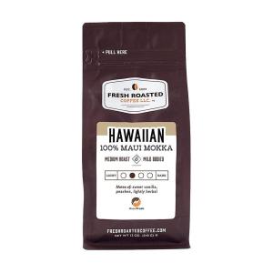 Fresh Roasted Coffee, Hawaiian Maui Mokka, 12 oz, Medium Roast, Kosher, Ground(Vanilla)