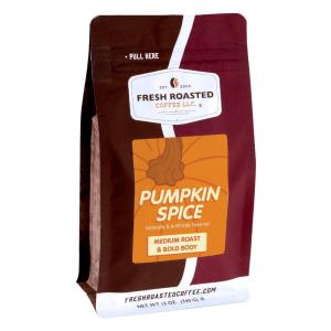 Fresh Roasted Coffee, Holiday Spice Flavored Coffee, 12 oz, Medium Roast, Kosher, Whole Bean(Pumpkin Spice)