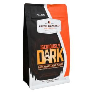 Fresh Roasted Coffee, Organic Drago Café Blend | USDA Organic, Kosher | Medium Roast 2 lb (32 oz) Ground(Seriously Dark)