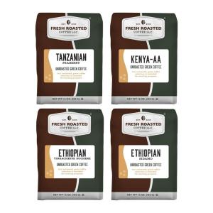 Fresh Roasted Coffee, Unroasted Adventurer Home Roasting Starter Kit, Kosher(African Starter Kit)
