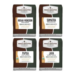 Fresh Roasted Coffee, Unroasted Adventurer Home Roasting Starter Kit, Kosher(Indo-Pacific Starter Kit)