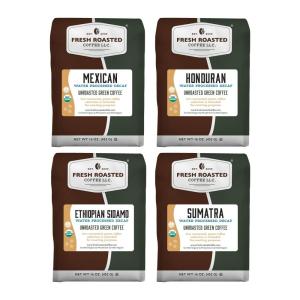 Fresh Roasted Coffee, Unroasted Adventurer Home Roasting Starter Kit, Kosher(Water Process Decaf Starter Kit)