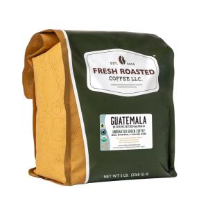 Fresh Roasted Coffee, Unroasted Brazil, Kosher, 5 Pound(Unroasted Organic Guatemala Huehuetenango)
