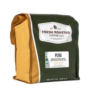 Fresh Roasted Coffee, Unroasted Organic Ethiopian Sidamo |USDA Organic, 100% Single Origin, Kosher | 5 Pound(Unroasted Organic Peru)
